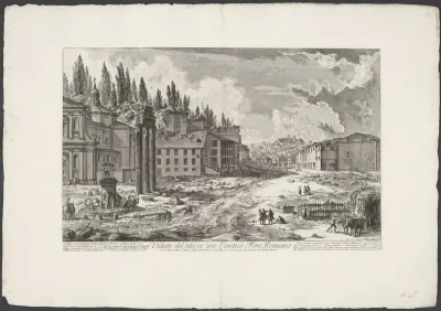 Forum Romanum met de Tempel van Jupiter Stator te Rome