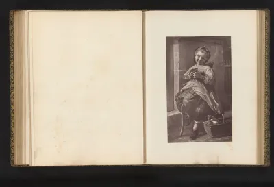 Fotoreproductie van een prent naar het schilderij Abundance door Jean-Baptiste Van Eycken