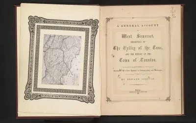 Fotoreproductie van een prent, voorstellende een kaart van West Somerset