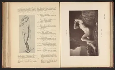 Fotoreproductie van een schilderij van Jules Joseph Lefebvre, voorstellend Maria Magdalena in een grot
