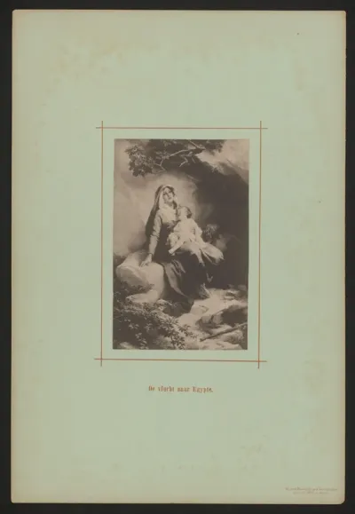 Fotoreproductie van een schilderij van Maria met Christus