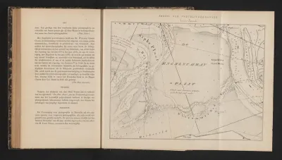 Fotoreproductie van een stippelgravure van een zeekaart van de Engelse Plaat