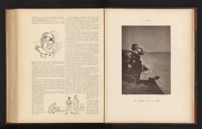 Fotoreproductie van het schilderij 'Au bord de la mer' door Ernest-Ange Duez