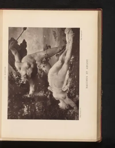 Fotoreproductie van het schilderij 'Bacchus en Ariadne' door Joseph-Victor Ranvier
