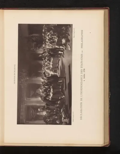 Fotoreproductie van het schilderij 'Declaration de l'Indépendance des États-Unis - Philadelphie, 4 Juillet 1776' door Charles Édouard Armand-Dumaresq