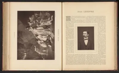 Fotoreproductie van het schilderij Diane Surprise door Jules Joseph Lefebrvre