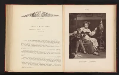 Fotoreproductie van het schilderij 'Education Alsacienne' door benjamin Ulmann