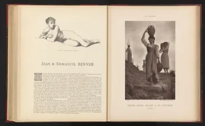 Fotoreproductie van het schilderij 'Jeunes filles allant à la fontaine (Capri)' door Jean Benner