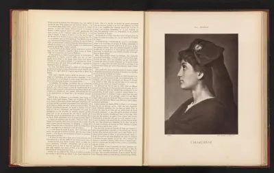 Fotoreproductie van het schilderij 'L'Alsacienne' door Jean Benner