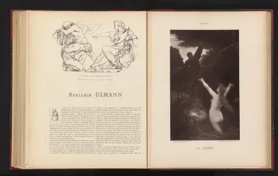 Fotoreproductie van het schilderij 'La sirène' door Benjamin Ulmann