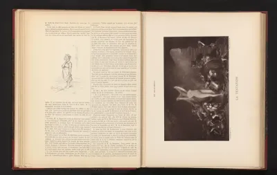 Fotoreproductie van het schilderij 'La tentation' door Edouard de Beaumont