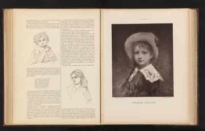 Fotoreproductie van het schilderij 'Portrait d'enfant' door Édouard Sain