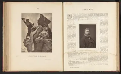 Fotoreproductie van het schilderij Prométhée Enchainé door Émile Bin