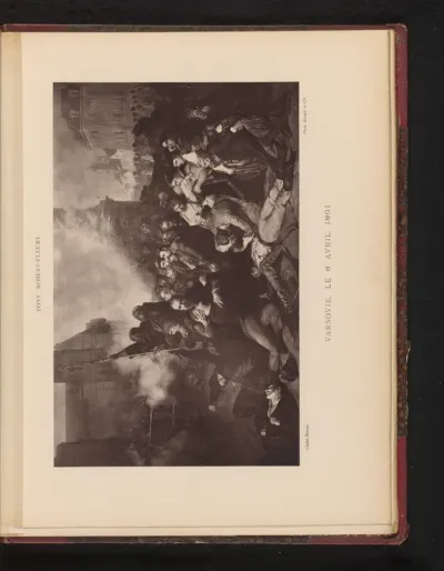 Fotoreproductie van het schilderij 'Varsovie, le 8 avril 1861' door Tony Robert-Fleury
