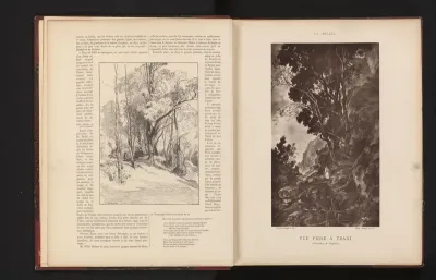 Fotoreproductie van het schilderij 'Vue prise à Trani (Province de Naples)' door Jean-Joseph Bellel