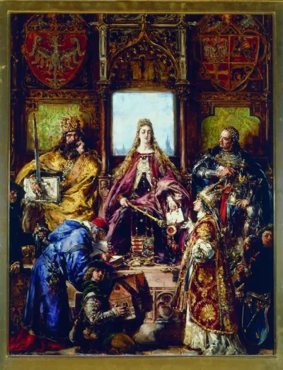 Founding of the Academy, 1361–1399–1400 AD, from the series “History of Civilization in Poland”