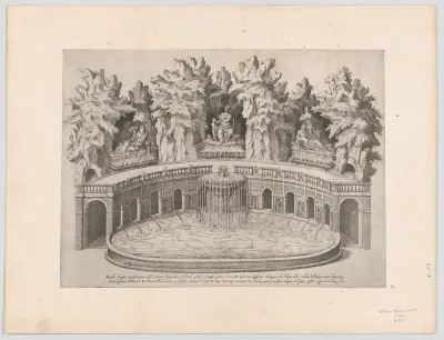 Fountain and Gardens of the Villa d'Este at Tivoli, from "Speculum Romanae Magnificentiae"