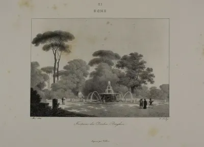 Fountain in the Garden of the Villa Borghese, Rome