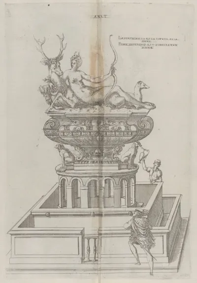 Fountain with a Sculpture of the Godess Diana at Chateau d'Anet