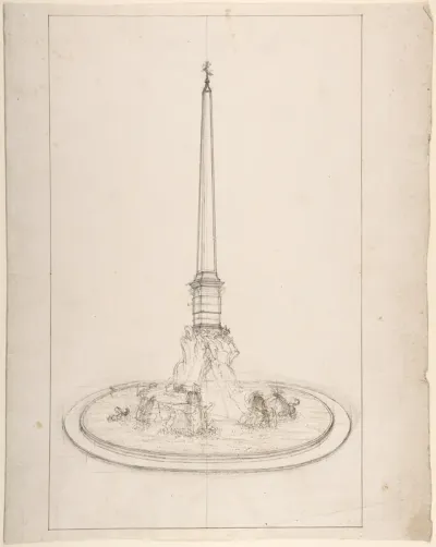 Fountain with Obelisk