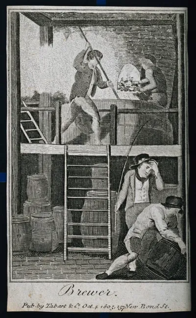 Four brewers at work