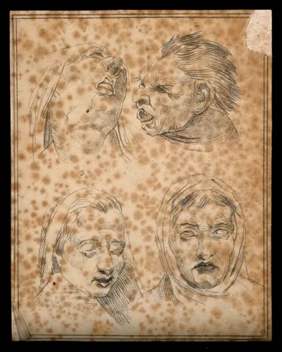 Four faces of the damned in Dante's Hell
