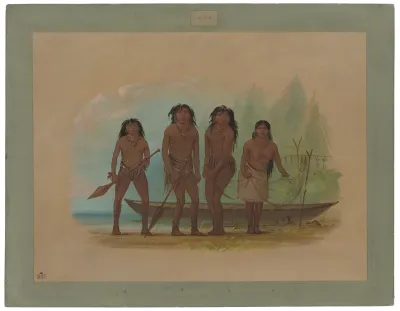 Four Fuegian Indians