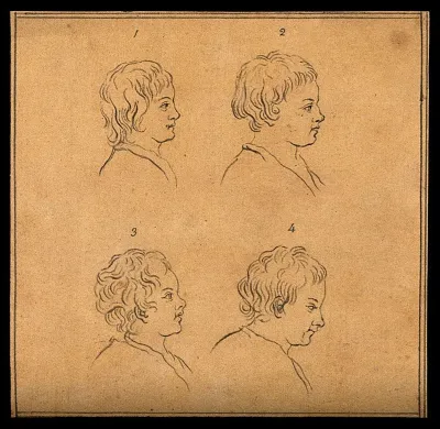 Four heads of boys