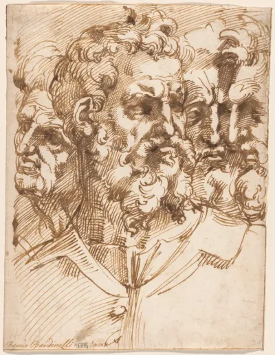 Four Male Heads