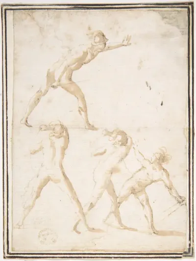 Four Nude Warriors