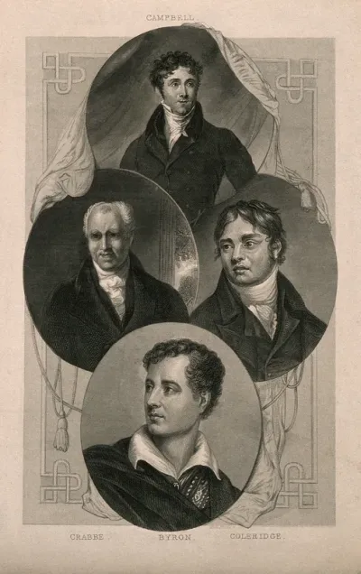 Four poets: Thomas Campbell, George Crabbe, Lord Byron, and Samuel Taylor Coleridge