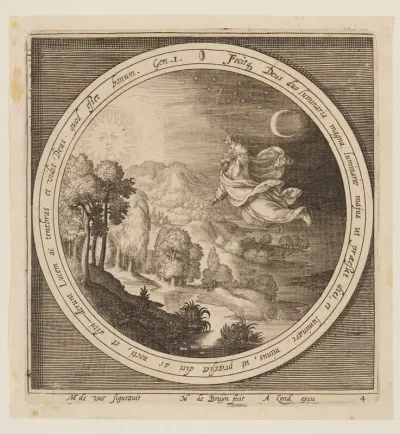 Fourth Day: The Creation of the Sun, Moon, and Stars, from The Creation to the Expulsion from Paradise