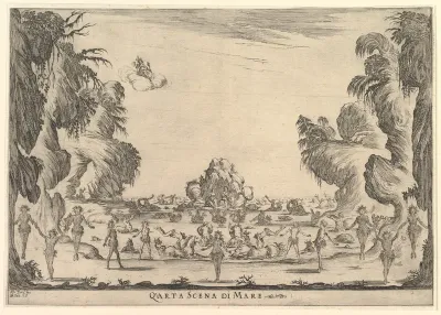 Fourth scene, the sea, from "The marriage of the gods" (Le nozze degli Dei)