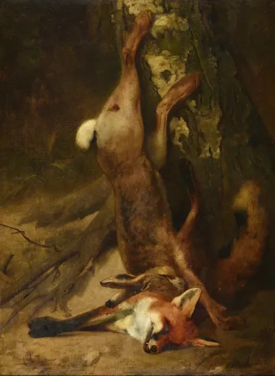 Fox and hare as prey