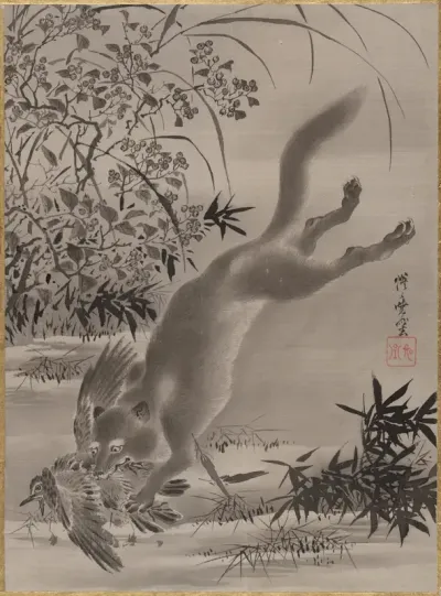 Fox Catching Bird