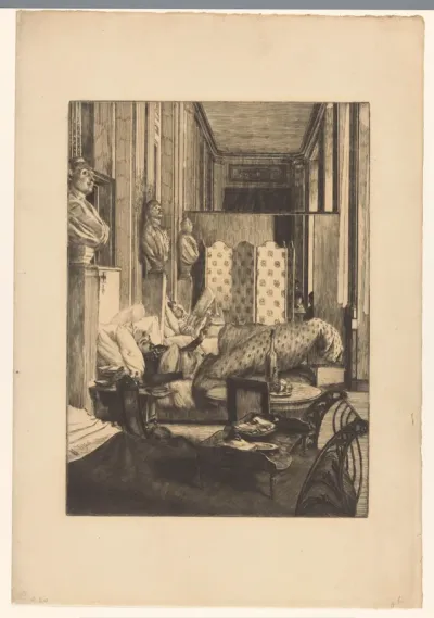 Foyer van de Comédie-Française tijdens het Beleg van Parijs in 1870-1871