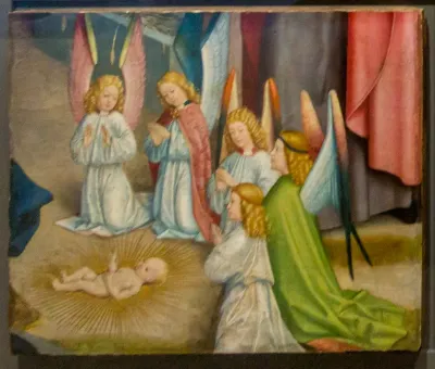 Fragment from the Liesborn High Altarpiece: Angels adoring Christ