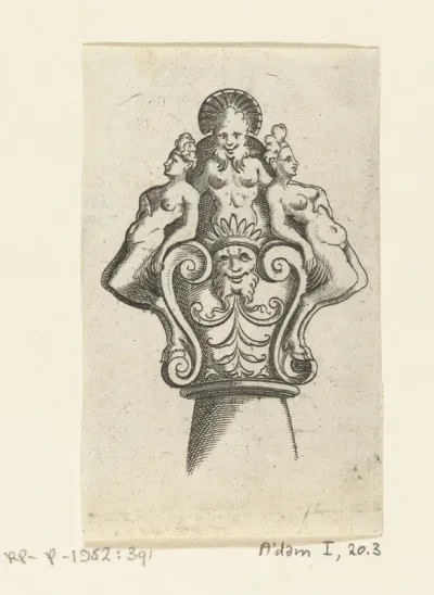 Fragment met de knop van een degen