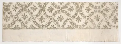 Fragment of a sheet with green curved shapes