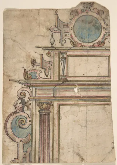 Fragment of architectural frame