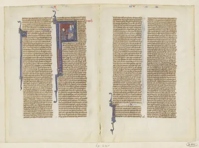 Fragment uit een bijbel, het boek der Koningen, hoofdstuk 2: David knielt voor Saul