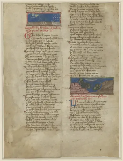 Fragment van Cecco d'Ascoli, L'acerba (Libro I, cap. vii-viii)