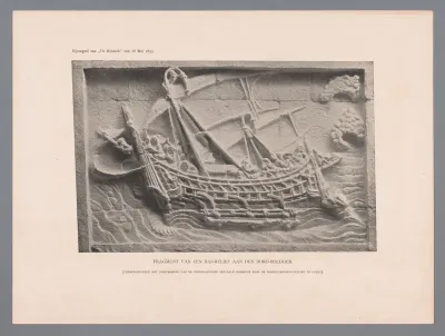 Fragment van een bas-relief aan den Boroboedoer