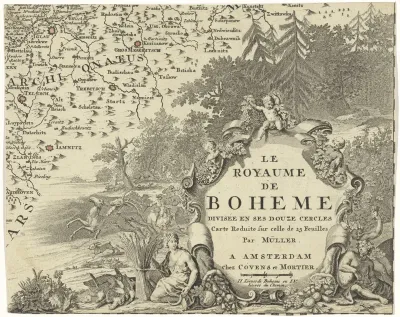 Fragment van een kaart van Bohemen