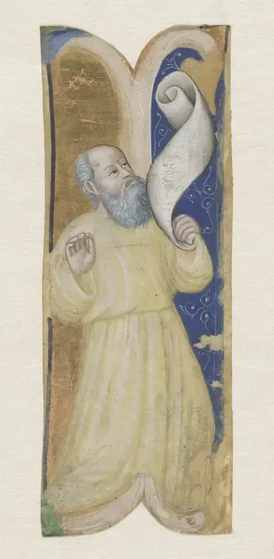 Fragment van een koorboek: onbekende profeet of monnik