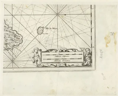 Fragment van een landkaart van de Kaapverdische eilanden