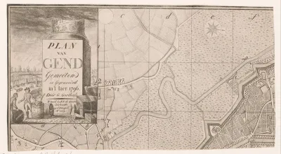Fragment van een plattegrond van Gent