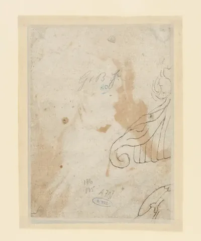 Fragment van een rechts afgesneden tekening