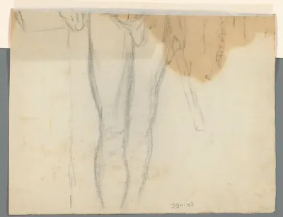 Fragment van een staand mannelijk naakt