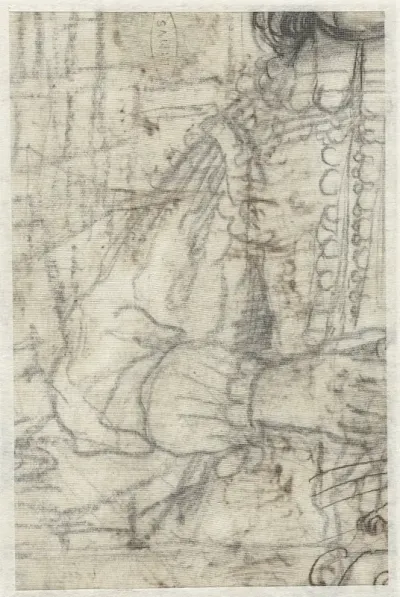 Fragment van een voorstudie voor een mansportret